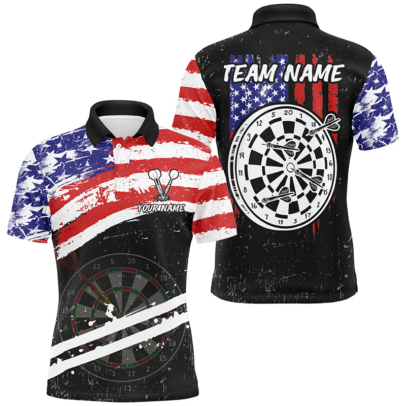 Personalized Retro US Flag Darts Board Men Darts Shirts Custom Patriotic Darts Team Jerseys TDM1551