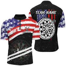 Load image into Gallery viewer, Personalized Retro US Flag Darts Board Men Darts Shirts Custom Patriotic Darts Team Jerseys TDM1551