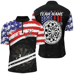 Personalized Retro US Flag Darts Board Men Darts Shirts Custom Patriotic Darts Team Jerseys TDM1551