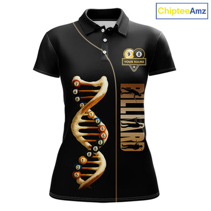 Funny DNA Yin-Yang Billiard Shirt For Women Custom Pool & Beer That's Why I'm Here Billiard Jersey TDM6446