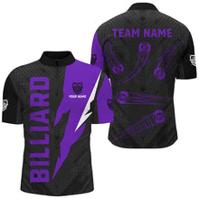 Load image into Gallery viewer, Personalized Billiard Tournament Jerseys For Men, Best 8 Ball Pool Billiard Shirts For Team |Purple TDM2403