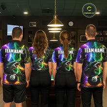Load image into Gallery viewer, Colorful Lightning Shark 8 Ball Billiard Shirt For Men Custom Pool Team Shirt, Billiard Jersey TDM5612