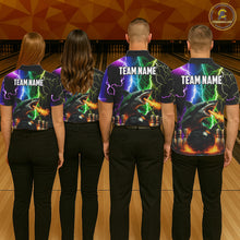Load image into Gallery viewer, Colorful Lightning Shark Bowling Jersey For Women Custom Bowling Shirt Team Polo &amp; Quarter Zip TDM5988