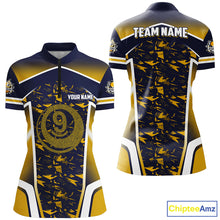 Load image into Gallery viewer, Personalized Name Yellow 9 Ball Pool Abstract Billiard Shirts For Women Team League Billiard Jerseys TDM2147