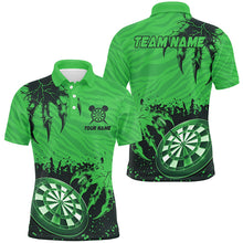 Load image into Gallery viewer, Funny Claw Dartboard Green Men Darts Polo &amp; Quarter-Zip Shirt Custom Team League Darts Shirts TDM2653