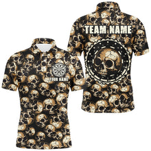 Load image into Gallery viewer, Personalized Retro Skull Pattern Darts Shirts For Men Custom Scary Darts Jerseys, Darts Uniform TDM2654