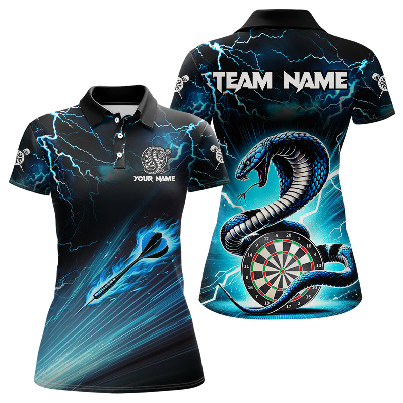 Blue Lightning Thunder Custom Cobra Snake Women Dart Shirts Best Dart Jerseys Dart Team Shirts TDM3114