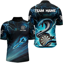 Load image into Gallery viewer, Blue Lightning Thunder Custom Cobra Snake Men Dart Shirts Best Dart Jerseys Dart Team Shirts TDM3114