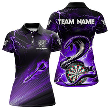 Load image into Gallery viewer, Purple Thunder Lightning Custom Cobra Snake Women Dart Shirts Best Dart Jerseys Dart Team Shirts TDM3115