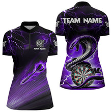 Load image into Gallery viewer, Purple Thunder Lightning Custom Cobra Snake Women Dart Shirts Best Dart Jerseys Dart Team Shirts TDM3115