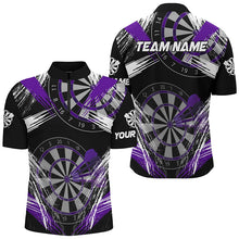 Load image into Gallery viewer, Personalized Darts Tournament Grunge Style Darts Shirts For Men Custom Darts Team Jerseys |Purple TDM3117