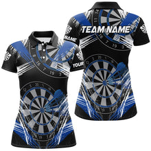 Load image into Gallery viewer, Personalized Darts Tournament Grunge Style Darts Shirts For Women Custom Darts Team Jerseys |Blue TDM3118