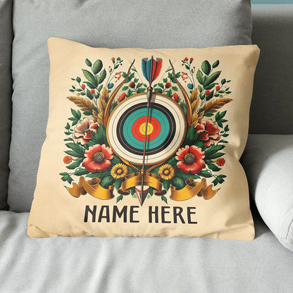 Customized Archery Target With Flowers Pillow Archery Pillows Decorative TDM0847