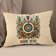 Load image into Gallery viewer, Customized Archery Target With Flowers Pillow Archery Pillows Decorative TDM0847