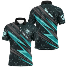 Load image into Gallery viewer, Personalized Turquoise Dart Jerseys Men Dart Polo &amp; Quarter Zip Shirt Custom Team League Dart Shirt TDM3368