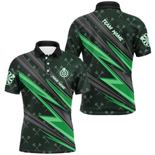 Load image into Gallery viewer, Personalized Green Dart Jerseys Men Dart Polo &amp; Quarter Zip Shirt Custom Team League Dart Shirt TDM3369