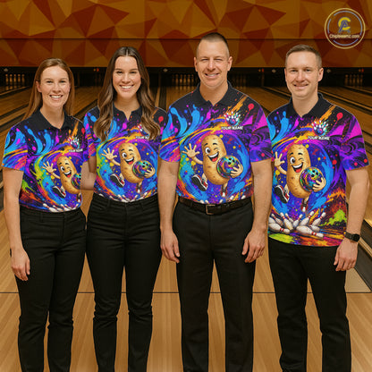 Funny Potato Colorful Bowling Jersey For Men Custom Bowling Team Shirts, Personalized Bowling Gift TDM7417