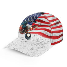 Load image into Gallery viewer, Personalized 8 Ball Eagle American Flag Billiard Hat Custom 3D Printed Billiard Baseball Caps TDM2411