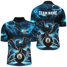 Load image into Gallery viewer, Lightning Thunder Eagle Custom Blue 8 Ball Pool Shirts For Men, Billiard Team League Jerseys TDM2420