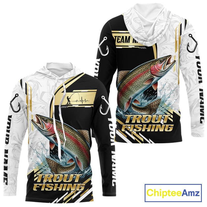 Personalized Rainbow Trout Fishing Shirt Custom Performance Fishing Jersey, Rainbow Trout Team Shirt TDM7419