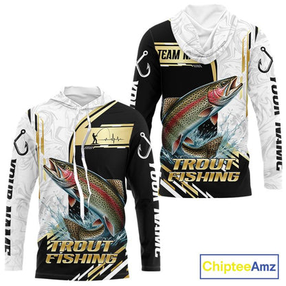 Personalized Rainbow Trout Fishing Shirt Custom Performance Fishing Jersey, Rainbow Trout Team Shirt TDM7419