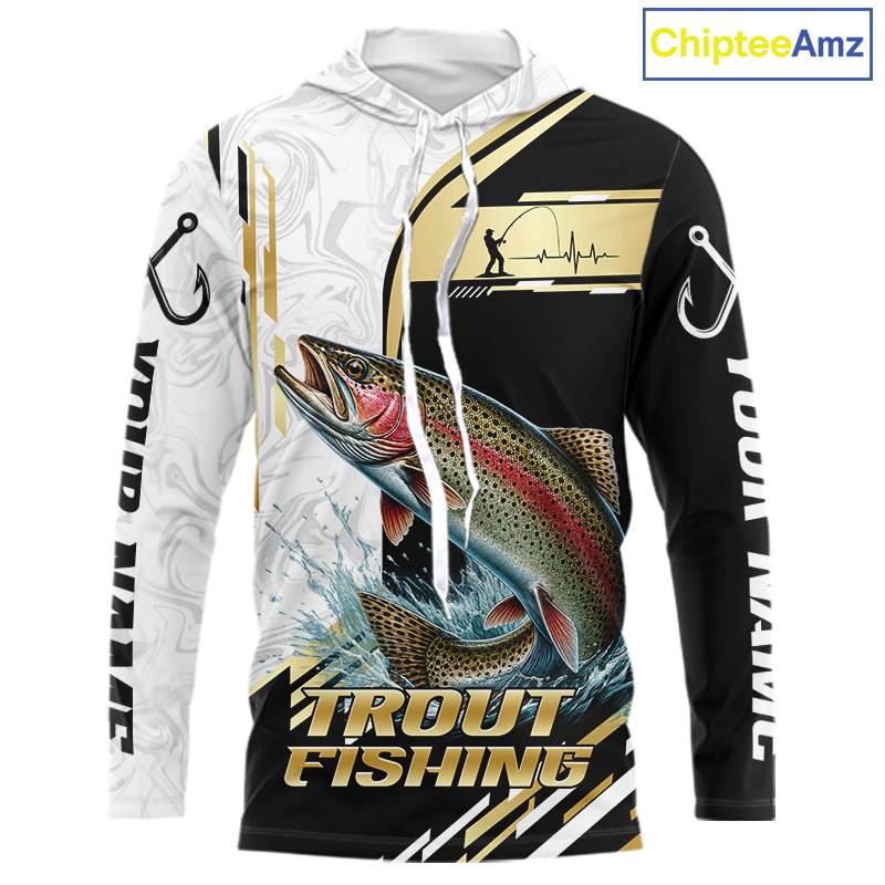 Personalized Rainbow Trout Fishing Shirt Custom Performance Fishing Jersey, Rainbow Trout Team Shirt TDM7419