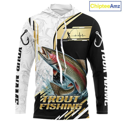 Personalized Rainbow Trout Fishing Shirt Custom Performance Fishing Jersey, Rainbow Trout Team Shirt TDM7419