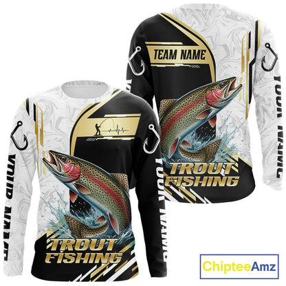 Personalized Rainbow Trout Fishing Shirt Custom Performance Fishing Jersey, Rainbow Trout Team Shirt TDM7419