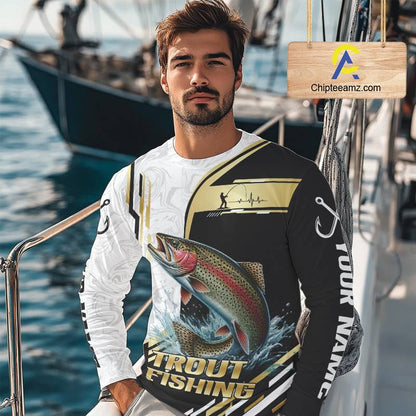 Personalized Rainbow Trout Fishing Shirt Custom Performance Fishing Jersey, Rainbow Trout Team Shirt TDM7419