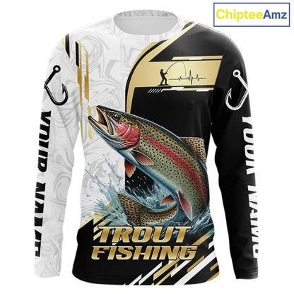 Personalized Rainbow Trout Fishing Shirt Custom Performance Fishing Jersey, Rainbow Trout Team Shirt TDM7419