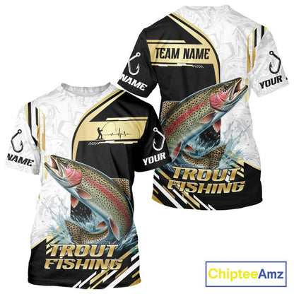Personalized Rainbow Trout Fishing Shirt Custom Performance Fishing Jersey, Rainbow Trout Team Shirt TDM7419
