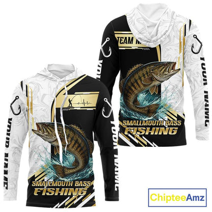 Personalized Smallmouth Bass Fishing Shirt Custom Performance Fishing Jersey, Smallmouth Bass Team Shirt TDM7420