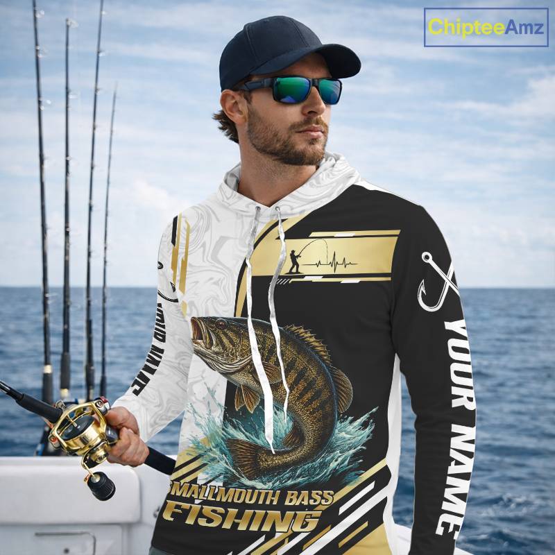 Personalized Smallmouth Bass Fishing Shirt Custom Performance Fishing Jersey, Smallmouth Bass Team Shirt TDM7420