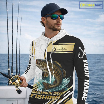 Personalized Smallmouth Bass Fishing Shirt Custom Performance Fishing Jersey, Smallmouth Bass Team Shirt TDM7420