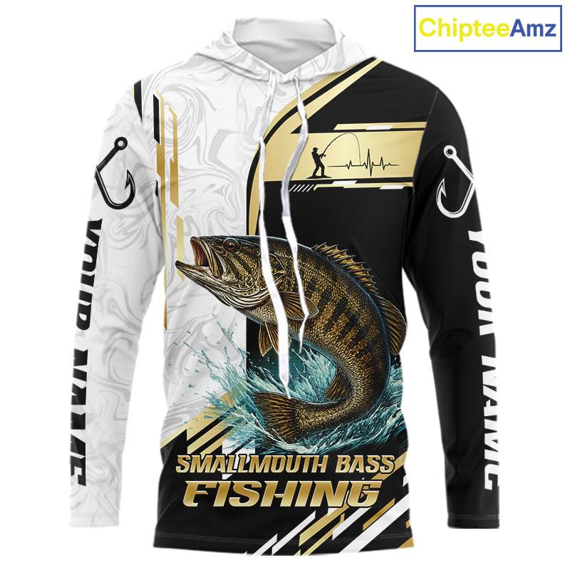Personalized Smallmouth Bass Fishing Shirt Custom Performance Fishing Jersey, Smallmouth Bass Team Shirt TDM7420