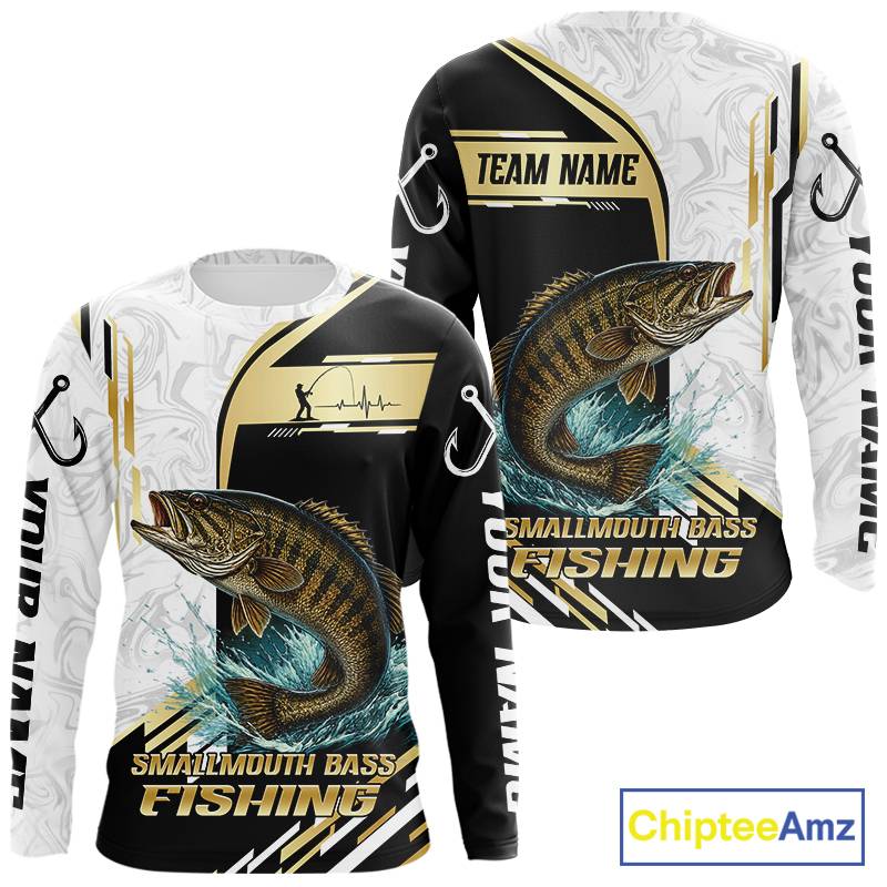 Personalized Smallmouth Bass Fishing Shirt Custom Performance Fishing Jersey, Smallmouth Bass Team Shirt TDM7420