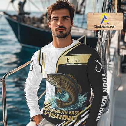 Personalized Smallmouth Bass Fishing Shirt Custom Performance Fishing Jersey, Smallmouth Bass Team Shirt TDM7420