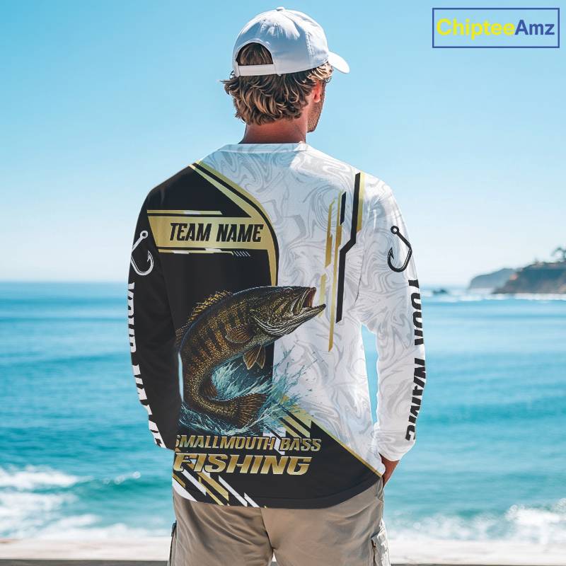 Personalized Smallmouth Bass Fishing Shirt Custom Performance Fishing Jersey, Smallmouth Bass Team Shirt TDM7420