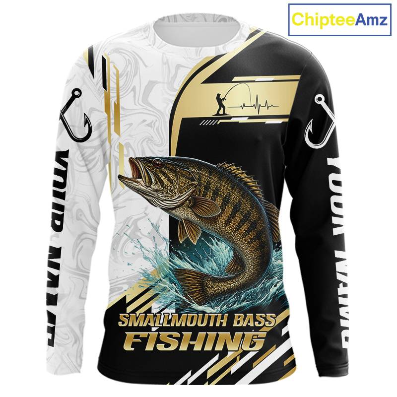Personalized Smallmouth Bass Fishing Shirt Custom Performance Fishing Jersey, Smallmouth Bass Team Shirt TDM7420