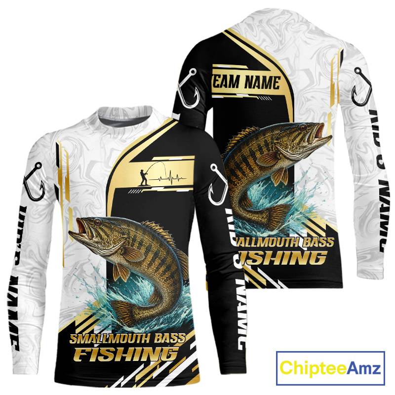 Personalized Smallmouth Bass Fishing Shirt Custom Performance Fishing Jersey, Smallmouth Bass Team Shirt TDM7420