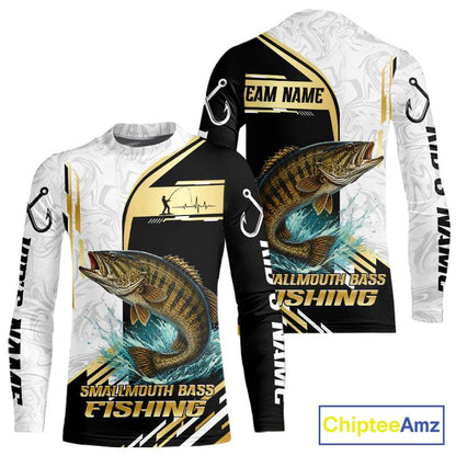 Personalized Smallmouth Bass Fishing Shirt Custom Performance Fishing Jersey, Smallmouth Bass Team Shirt TDM7420
