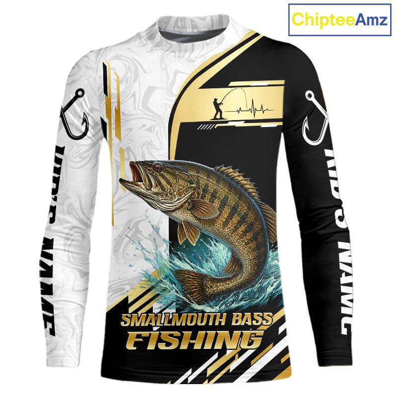 Personalized Smallmouth Bass Fishing Shirt Custom Performance Fishing Jersey, Smallmouth Bass Team Shirt TDM7420