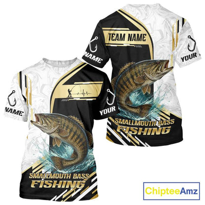 Personalized Smallmouth Bass Fishing Shirt Custom Performance Fishing Jersey, Smallmouth Bass Team Shirt TDM7420