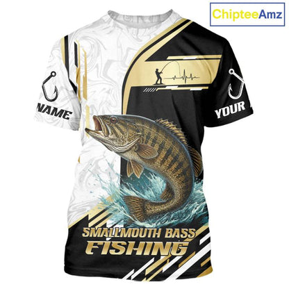 Personalized Smallmouth Bass Fishing Shirt Custom Performance Fishing Jersey, Smallmouth Bass Team Shirt TDM7420
