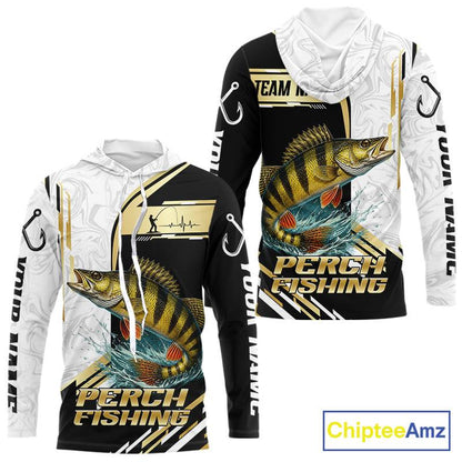 Personalized Yellow Perch Fishing Shirt Custom Performance Fishing Jersey, Yellow Perch Team Shirt TDM7421