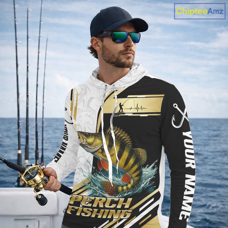 Personalized Yellow Perch Fishing Shirt Custom Performance Fishing Jersey, Yellow Perch Team Shirt TDM7421
