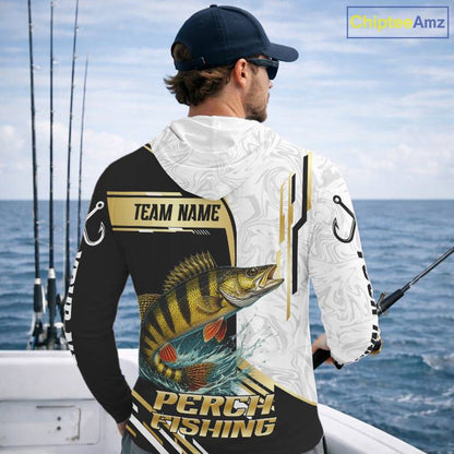 Personalized Yellow Perch Fishing Shirt Custom Performance Fishing Jersey, Yellow Perch Team Shirt TDM7421