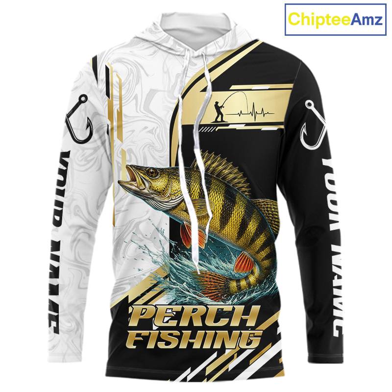 Personalized Yellow Perch Fishing Shirt Custom Performance Fishing Jersey, Yellow Perch Team Shirt TDM7421