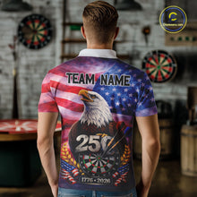 Load image into Gallery viewer, 250 Years Of Freedom Eagle Darts Shirt For Men Custom Patriotic American Flag Darts Team Jersey TDM6017