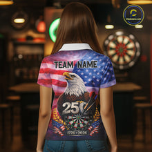Load image into Gallery viewer, 250 Years Of Freedom Eagle Darts Shirt For Women Custom Patriotic American Flag Darts Team Jersey TDM6017